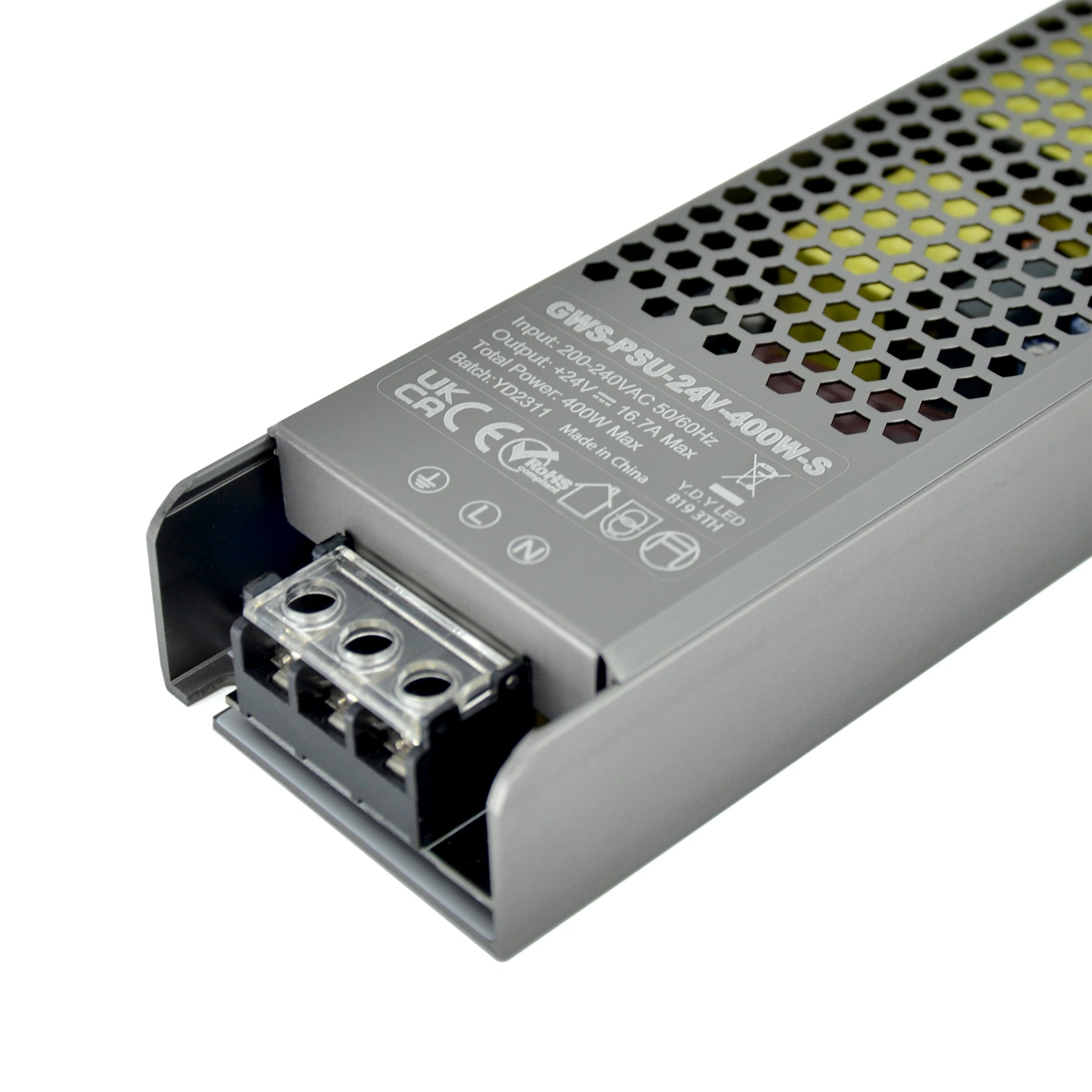 G.W.S. LED 24V / 400W LED Slim Driver 24V 400W Non-Waterproof