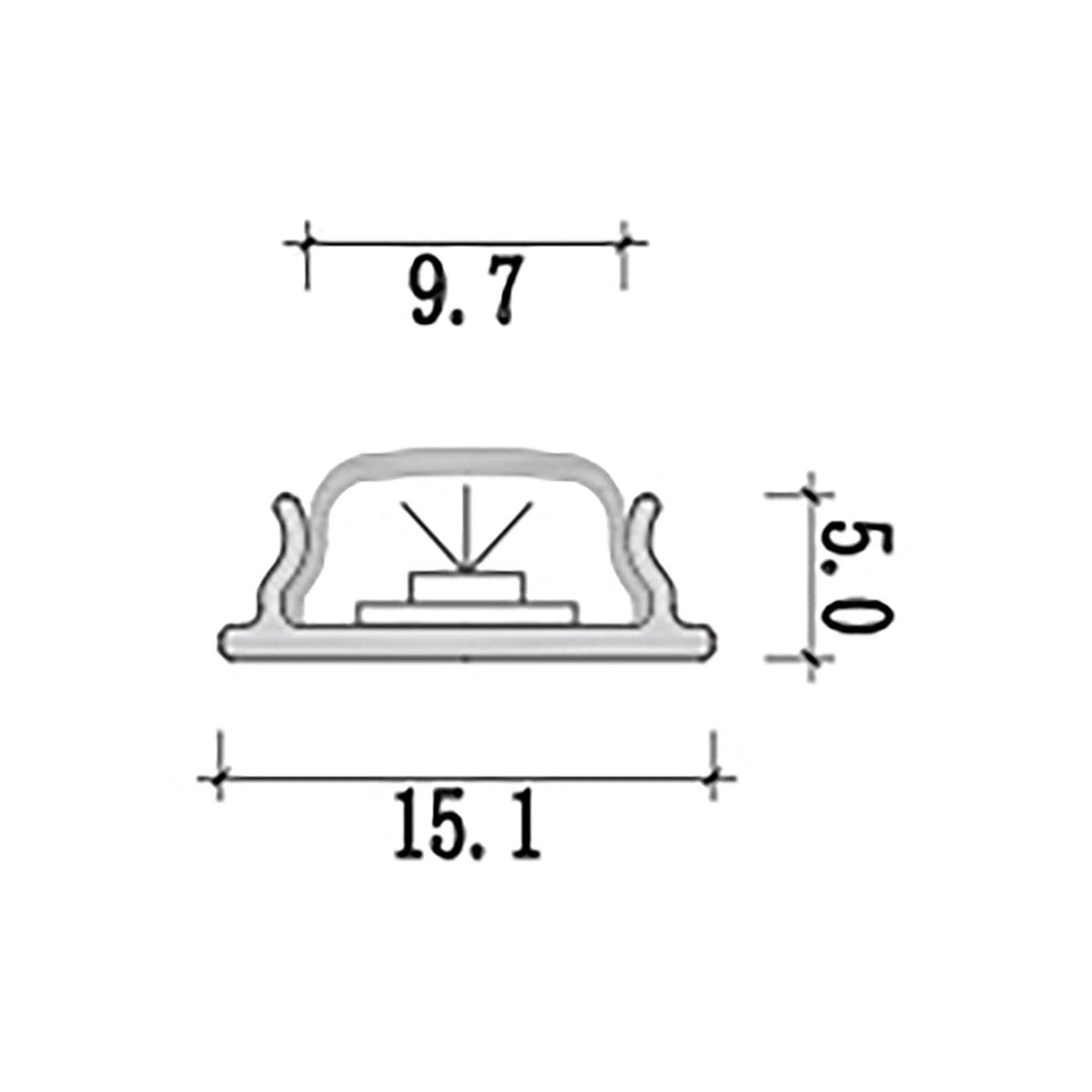 G.W.S. LED Bendable Surface Mounted LED Aluminium Profile 15.1x5mm (551)