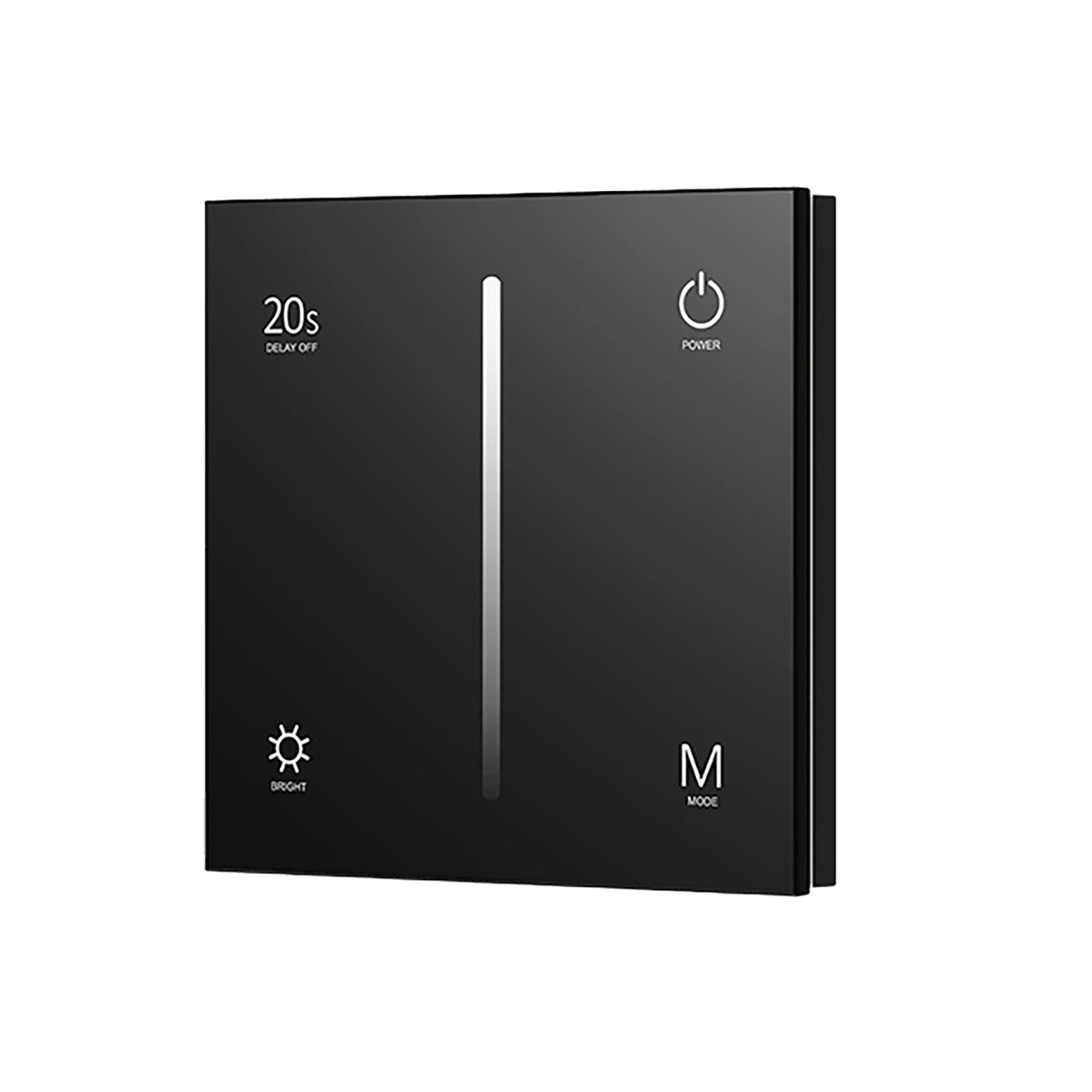 G.W.S. LED Black 1 Zone Touch Panel 0-10V Dimmer T18