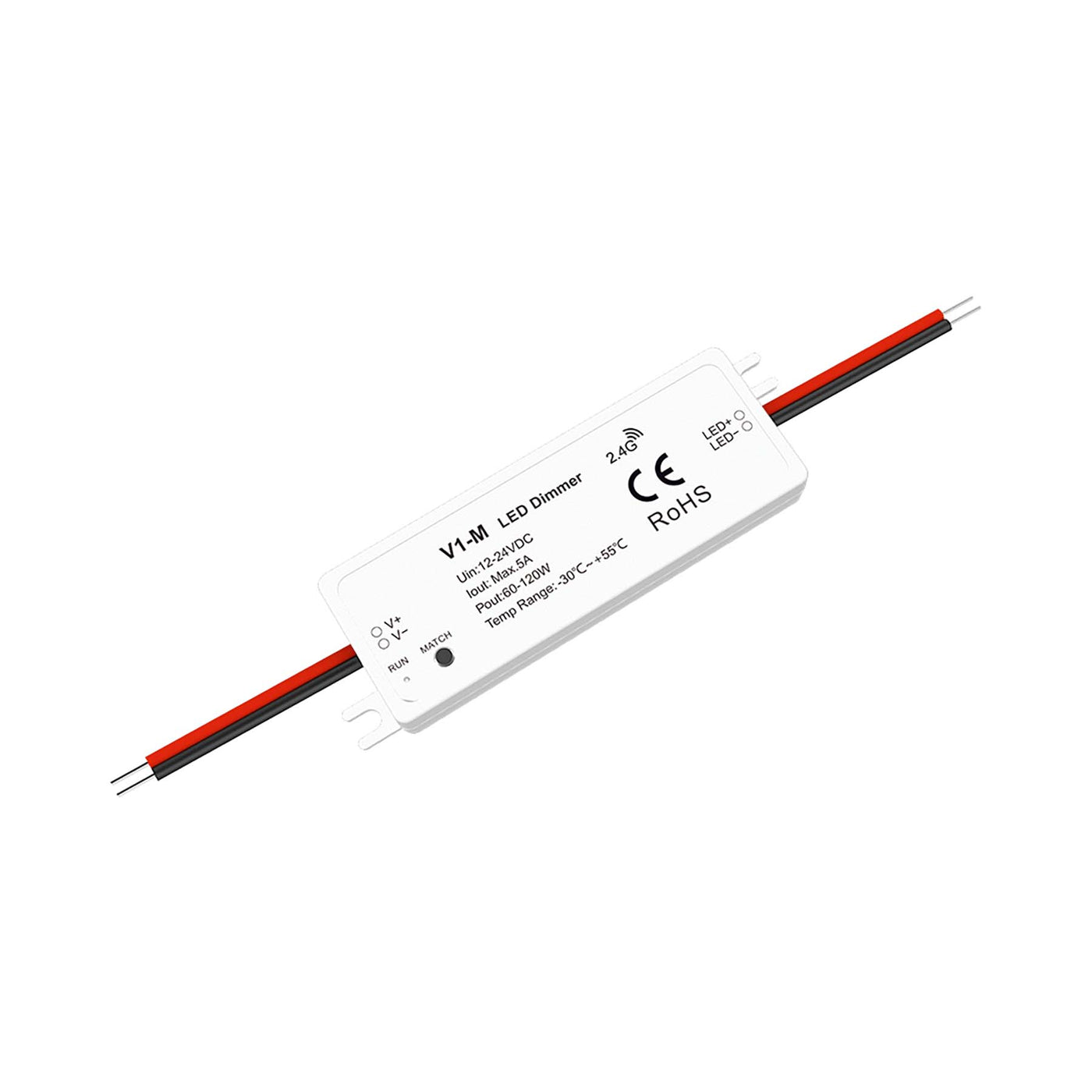 G.W.S. LED LED 12-24V DC Dimming Controller 1CH*5A 2.4GHz RF V1-M