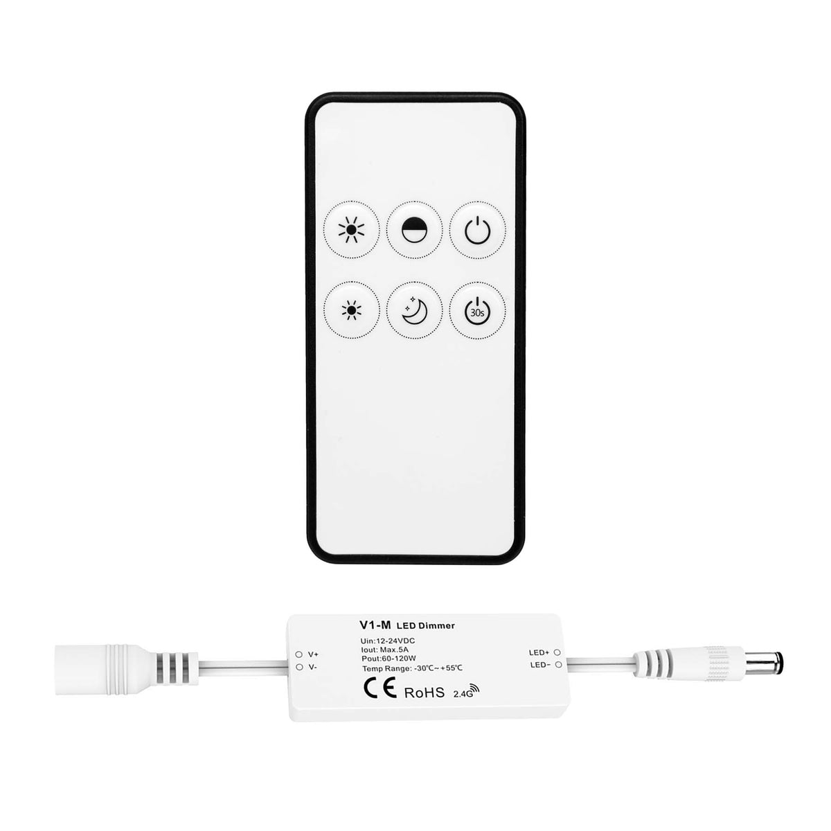 G.W.S. LED LED 12-24V DC Dimming Controller V1-M(D) + 1 Zone Remote Control RM1