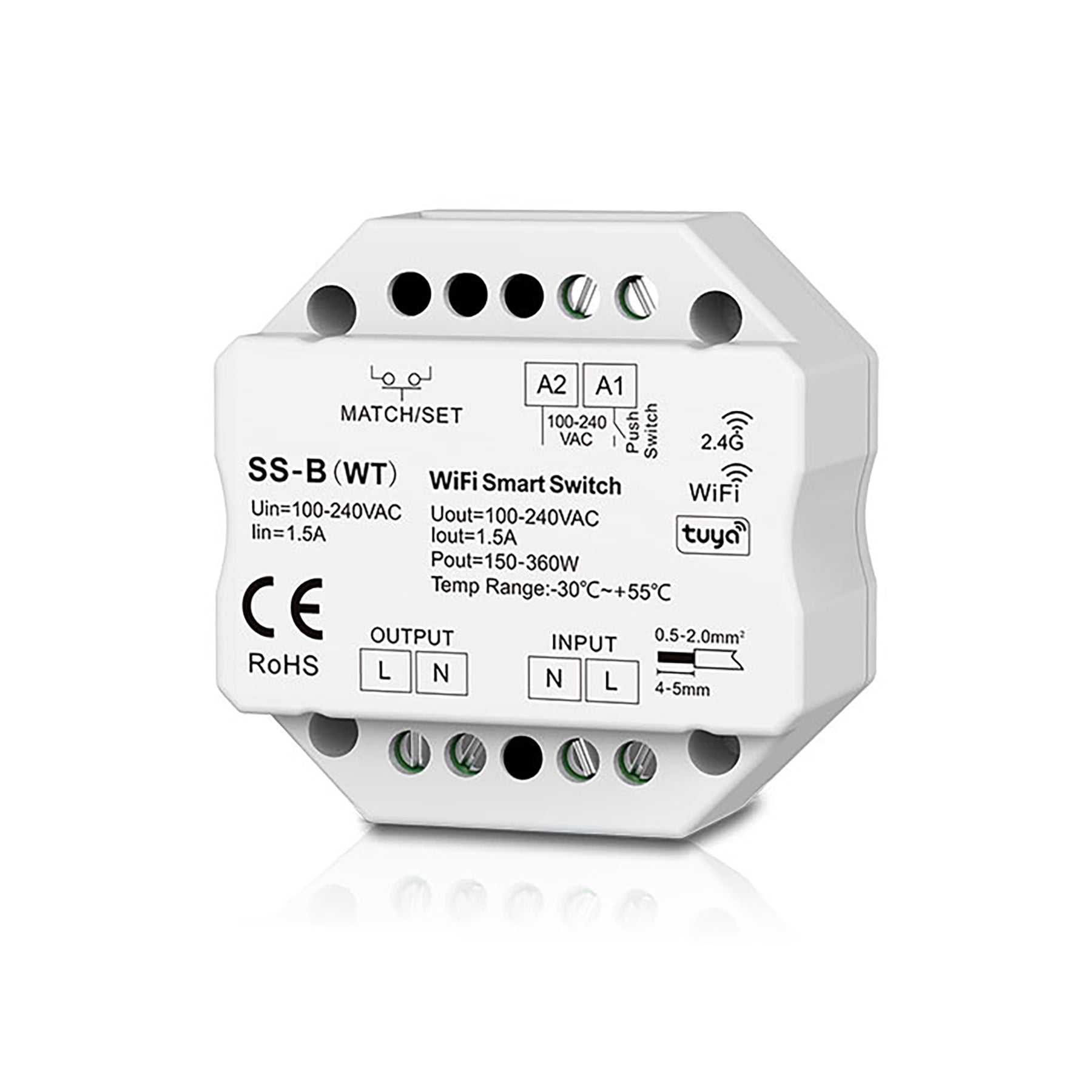 WiFi Mini Relay Switch,AC100-240V 16Amp,Universal DIY Module,Easy To U