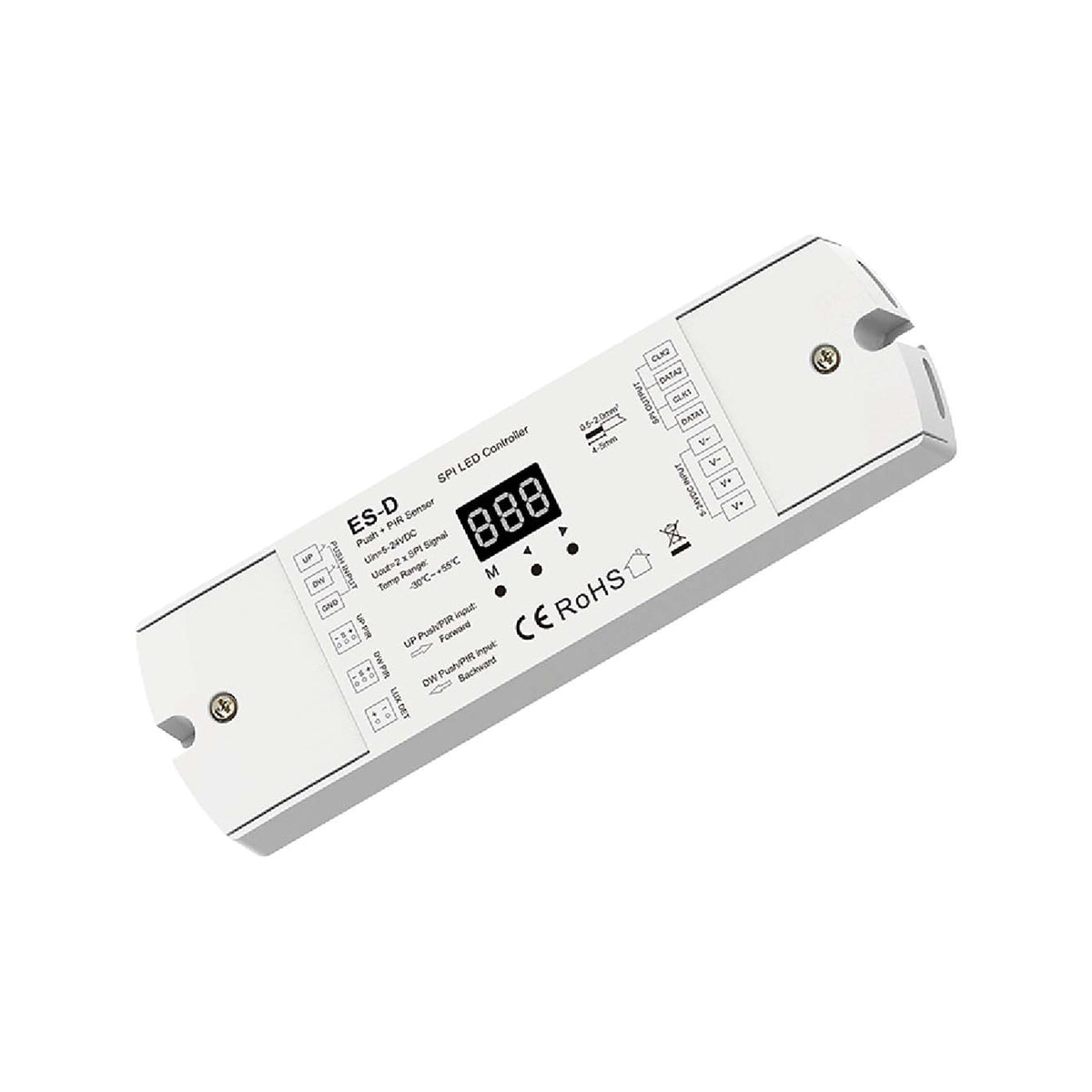 G.W.S. LED LED Controllers LED Staircase Light Controller With Dual PIR Sensors For Running Water & RGB SPI Strips ES-D