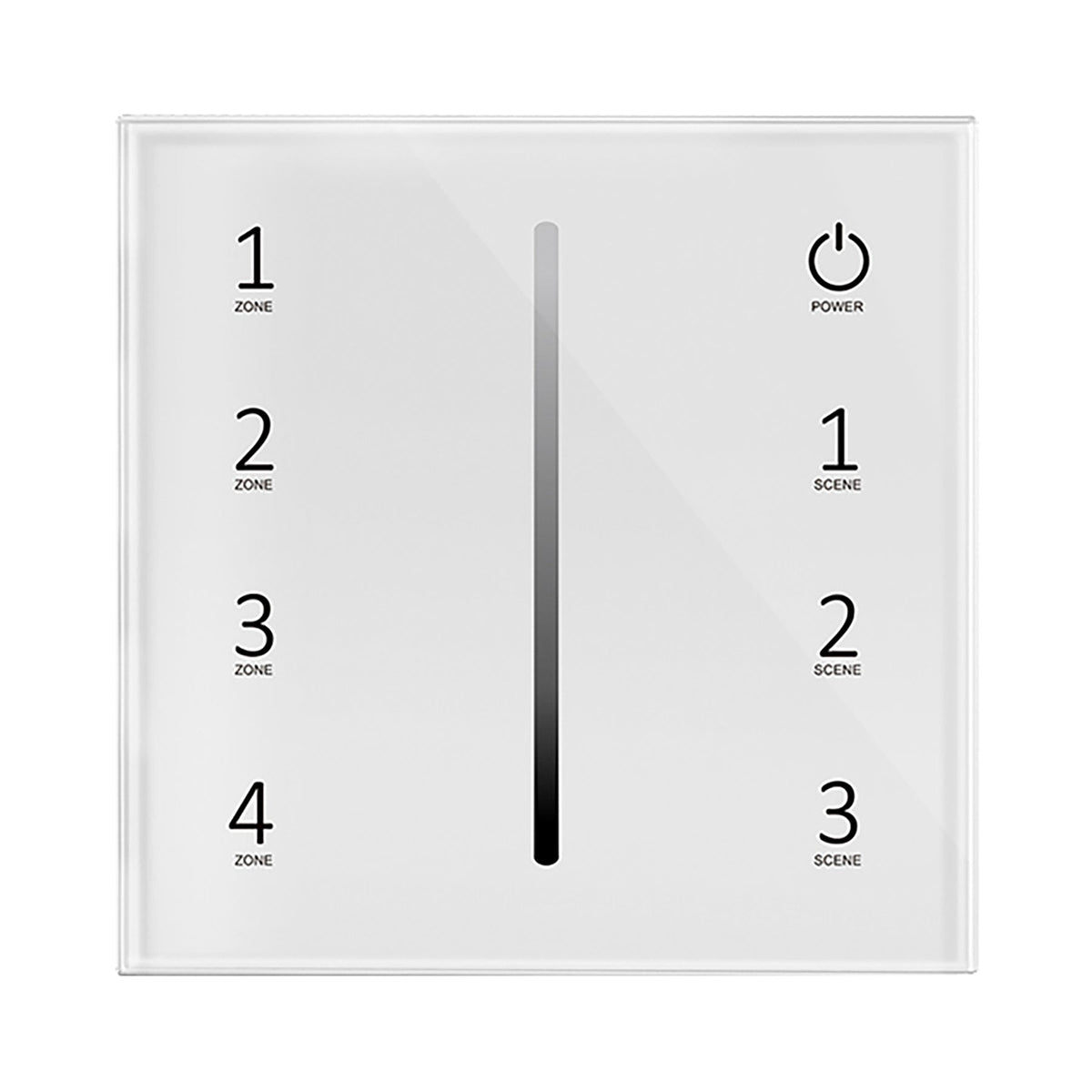 G.W.S. LED White 4 Zones Touch Panel 0-10V Dimmer T18-1