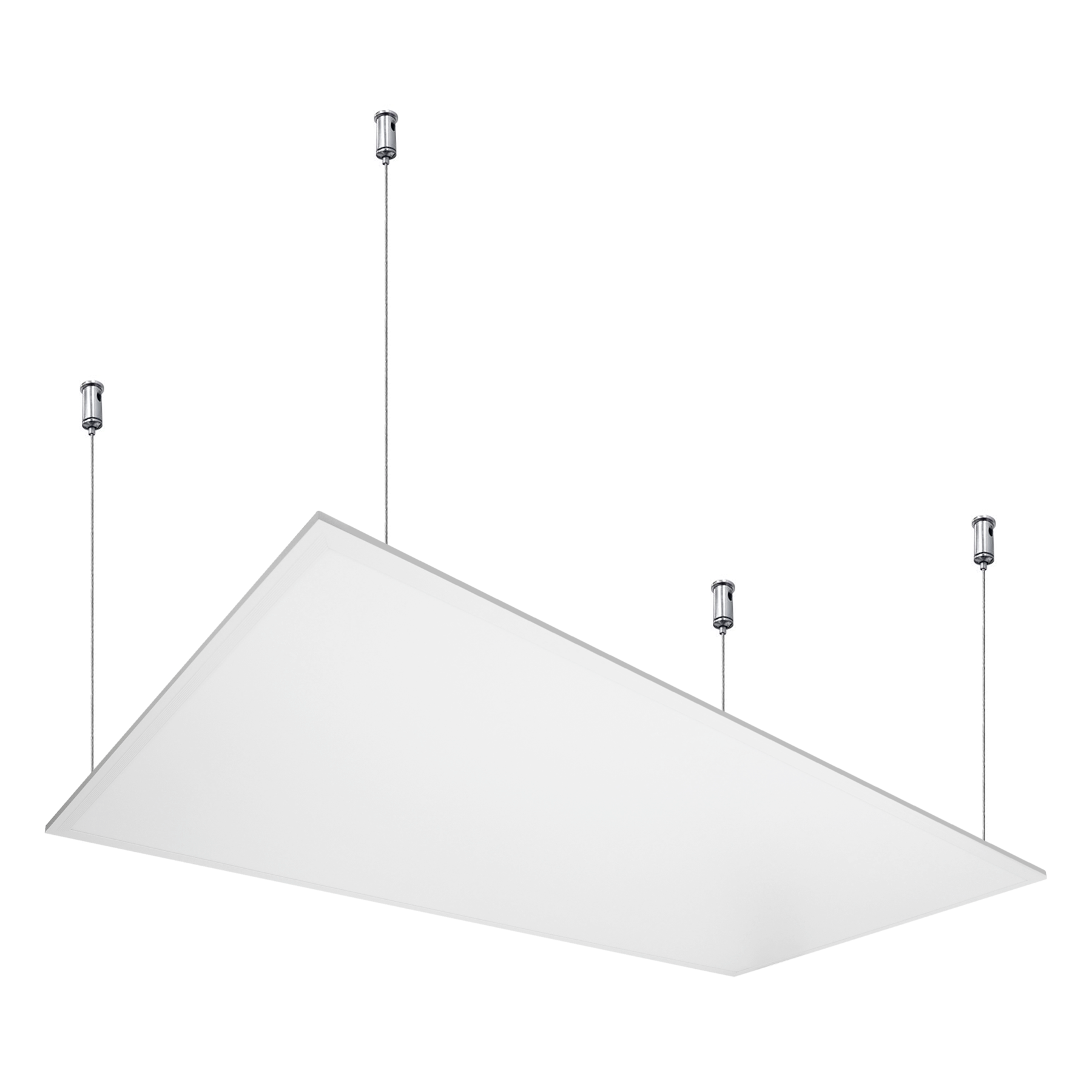 G.W.S LED Wholesale 595x1195mm LED Panel Lights Suspended (With Wire Kit) / Neutral White (4000K) / No 595x1195mm 84W White Frame LED Panel Light