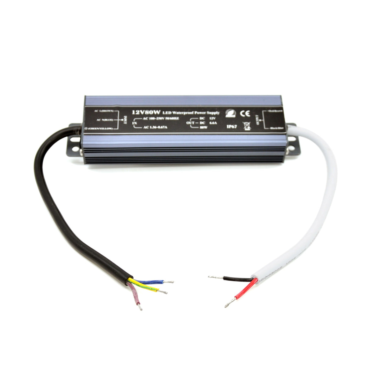 G.W.S LED Wholesale LED Drivers/LED Power Supplies IP67 (Waterproof) / 12V / 80W IP67 Waterproof 12V 6.6A 80W LED Driver