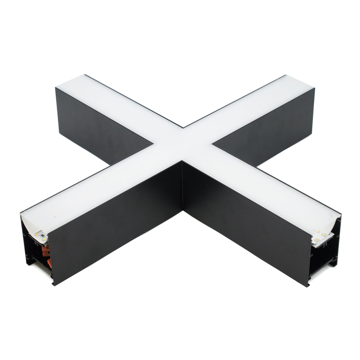 G.W.S LED Wholesale LED Linear Lights Black / 3CCT (3000K+4000K+6000K) / No LED Linear Light X Shape Connector Module