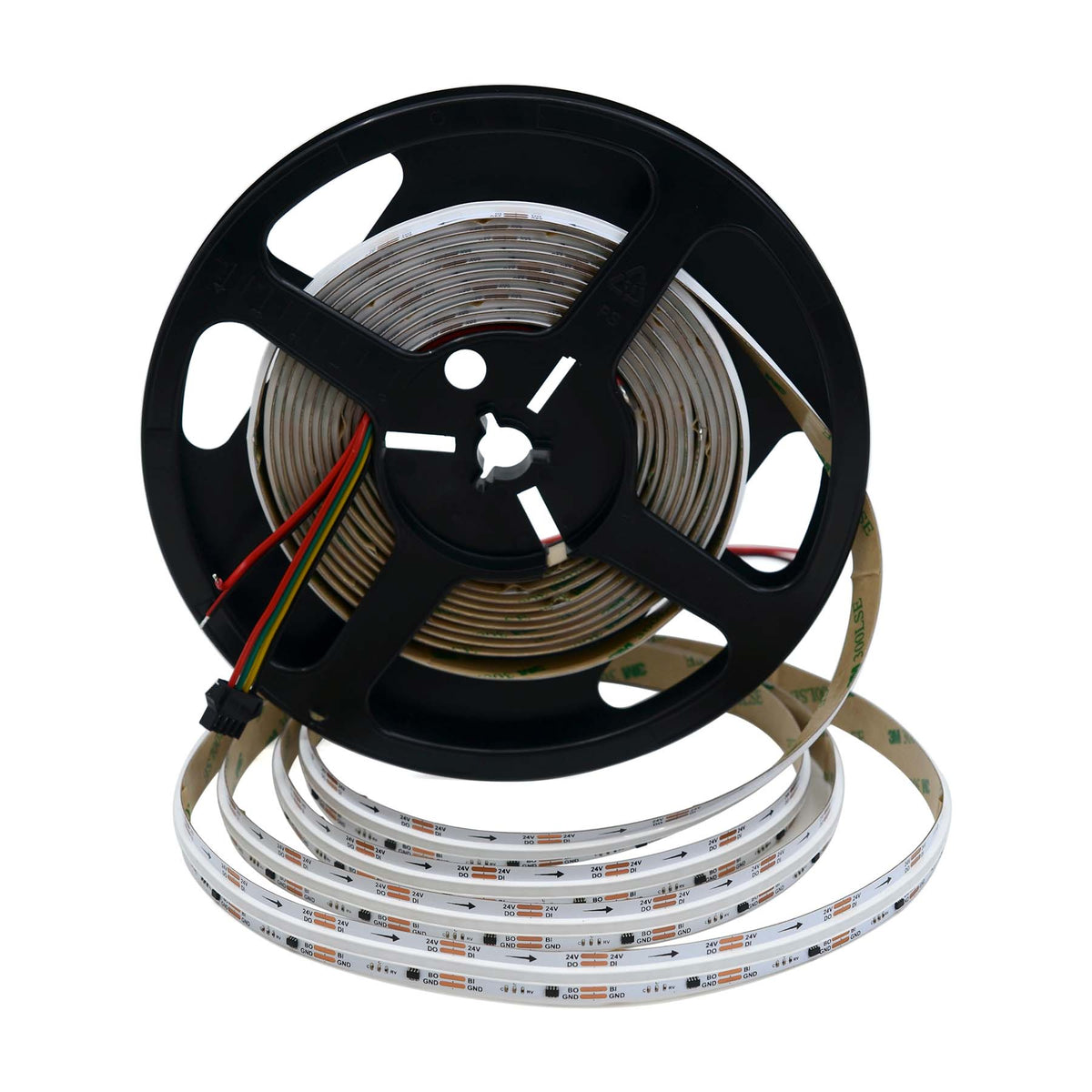 G.W.S LED Wholesale LED Strip Lights 5M / SPI RGB LED COB Strip Light, Seamless, 5M Reel, IP20, 24V, 12mm Wide, SPI Digital Pixel RGB, 32 Pixels/M