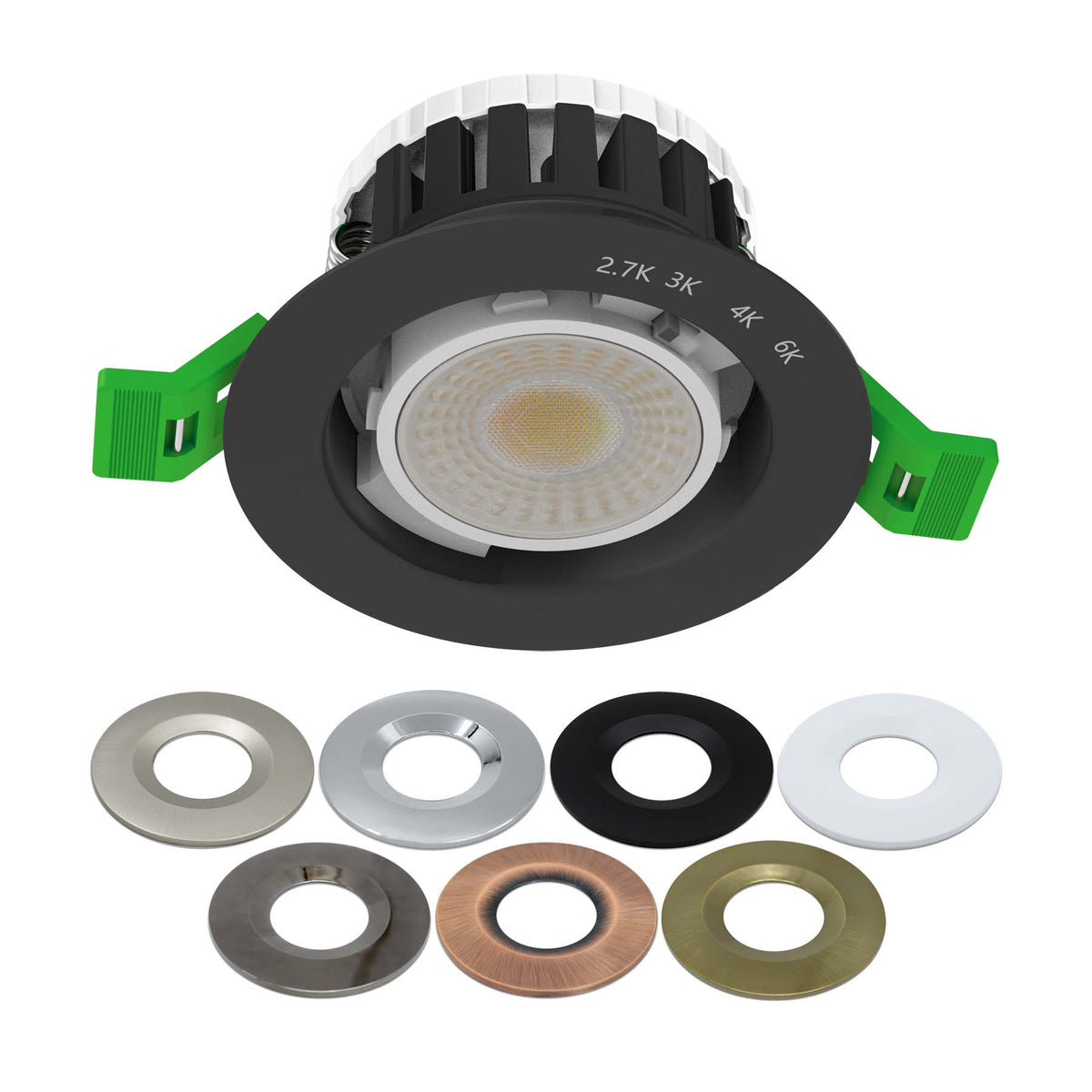 G.W.S LED Wholesale Ltd. Ceiling Light Fixtures Fire Rated LED Downlight Dimmable Dual Wattage 5W/8W 4CCT