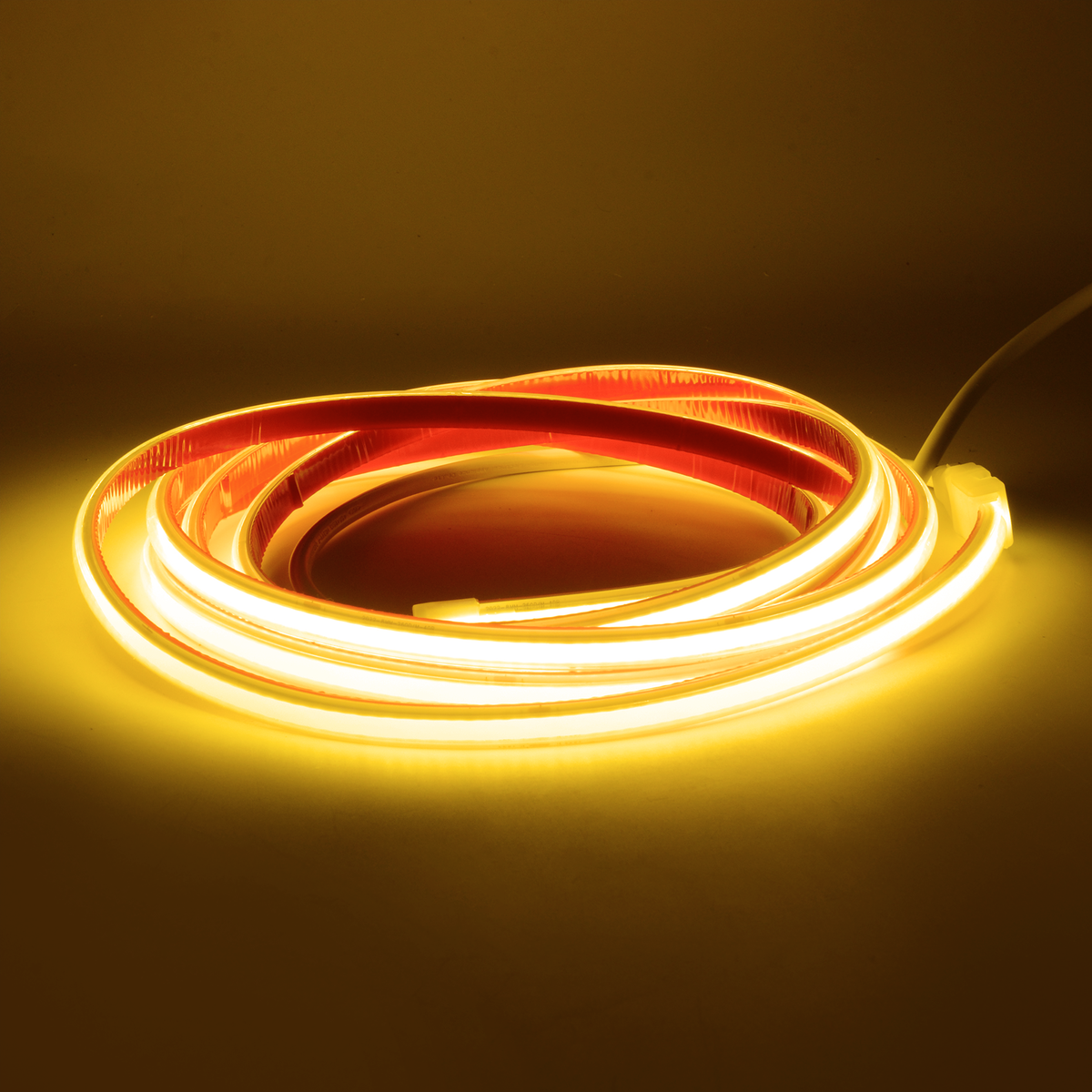 G.W.S LED Wholesale Ltd. LED Strip Lights 1M / Amber Plug & Play LED COB AC Strip Light, Seamless, IP65, 220V-240V, 10mm Wide, 10cm/Cut