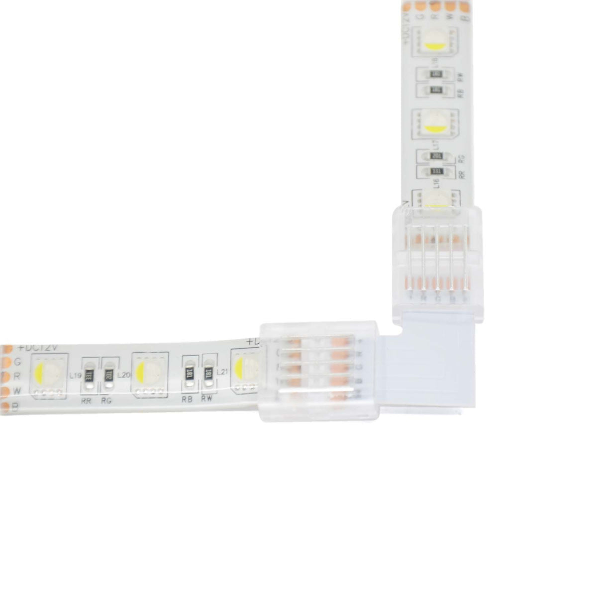 G.W.S LED Wholesale Strip Connectors 12mm / 5 Pin RGBW/RGBWW / 5 5 Pin L Shape Connector For RGBW/RGBWW LED Strip Lights