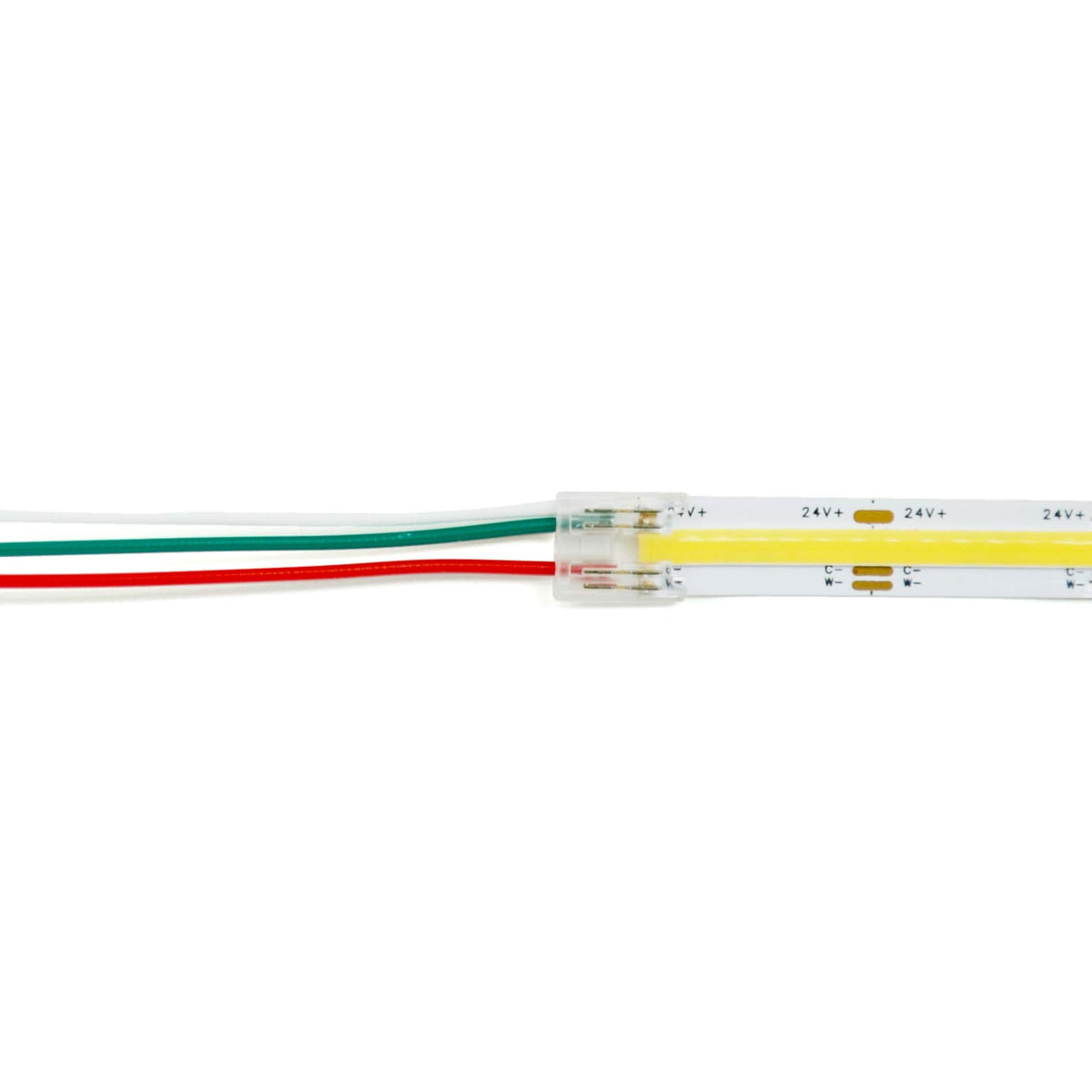 G.W.S LED Wholesale Strip Connectors 3 Pin CCT/Pixel / 10mm / 5 3 Pin Strip to Wire Connector For CCT/Pixel LED COB Strip Lights