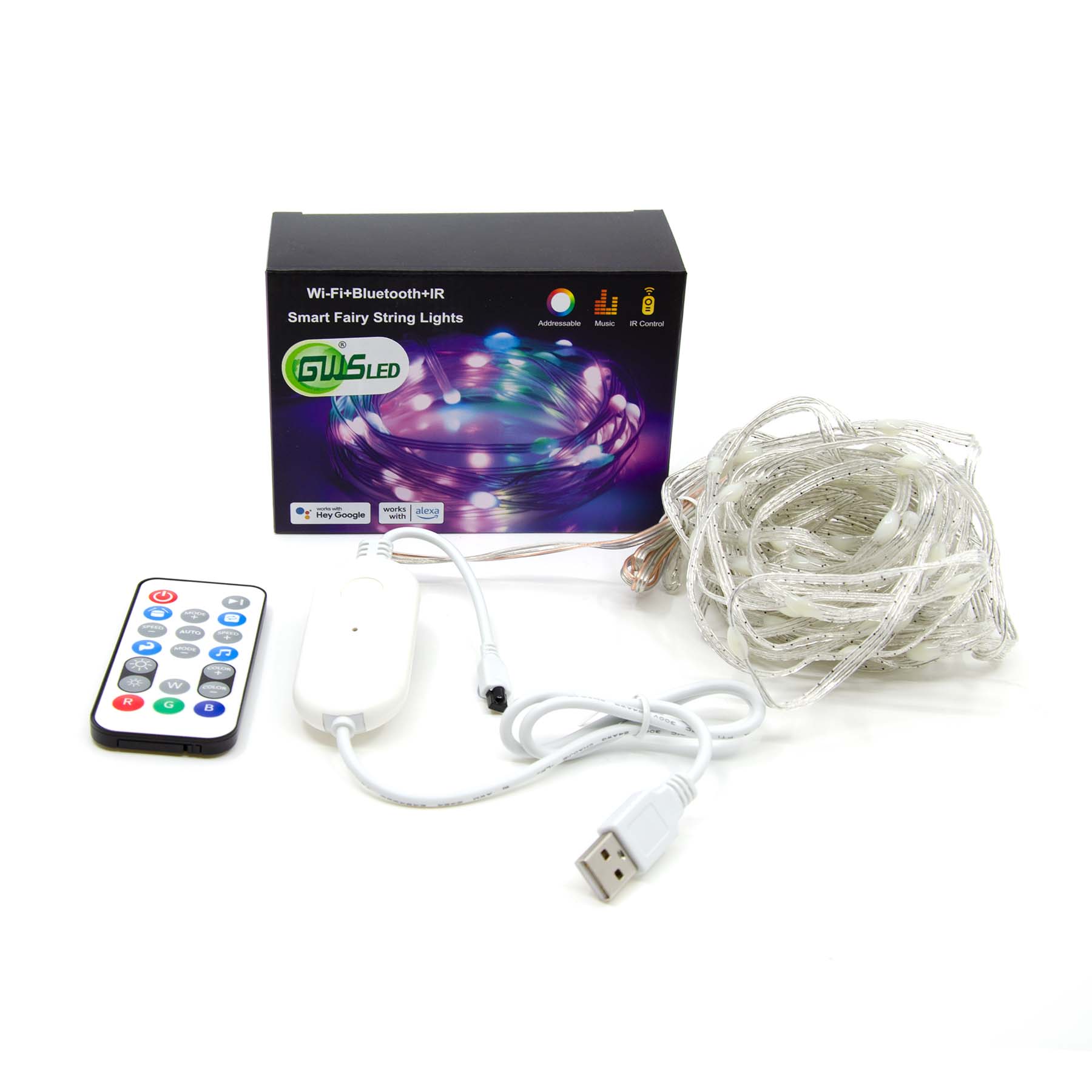 G.W.S. LED RGBIC Smart LED Fairy String Light 10M RGBIC