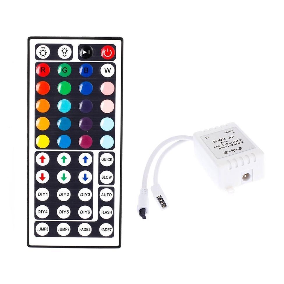 SET - RGB Strip 6W/m mit RGB LED-Controller, IR-Fernbedienung und Netzteil  - Design Light