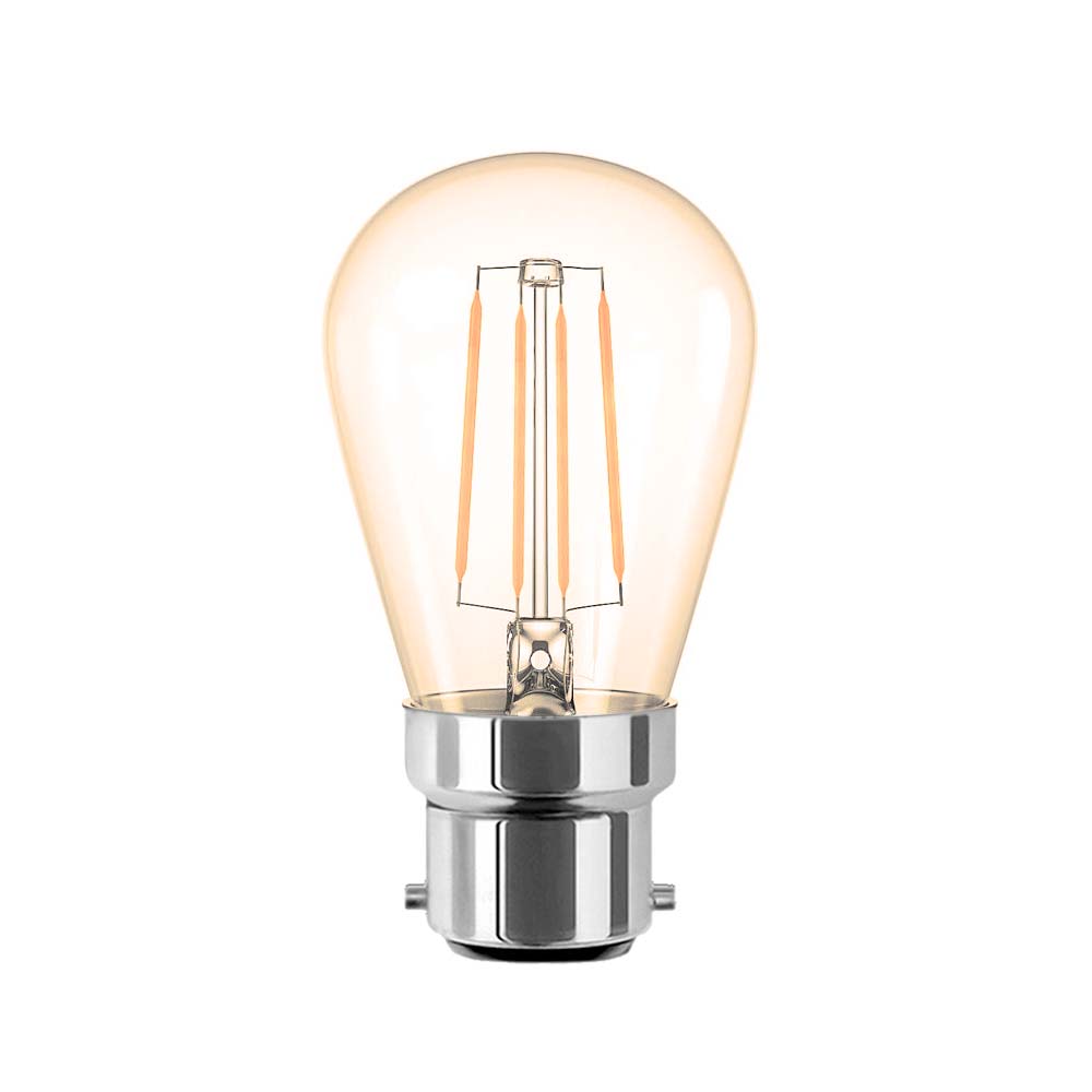 G.W.S LED Wholesale Filament LED Bulbs Pear (Amber) / B22 / Warm White (2700K) S14 Vintage Style Dimmable B22 4W LED Filament Pear Light Bulb