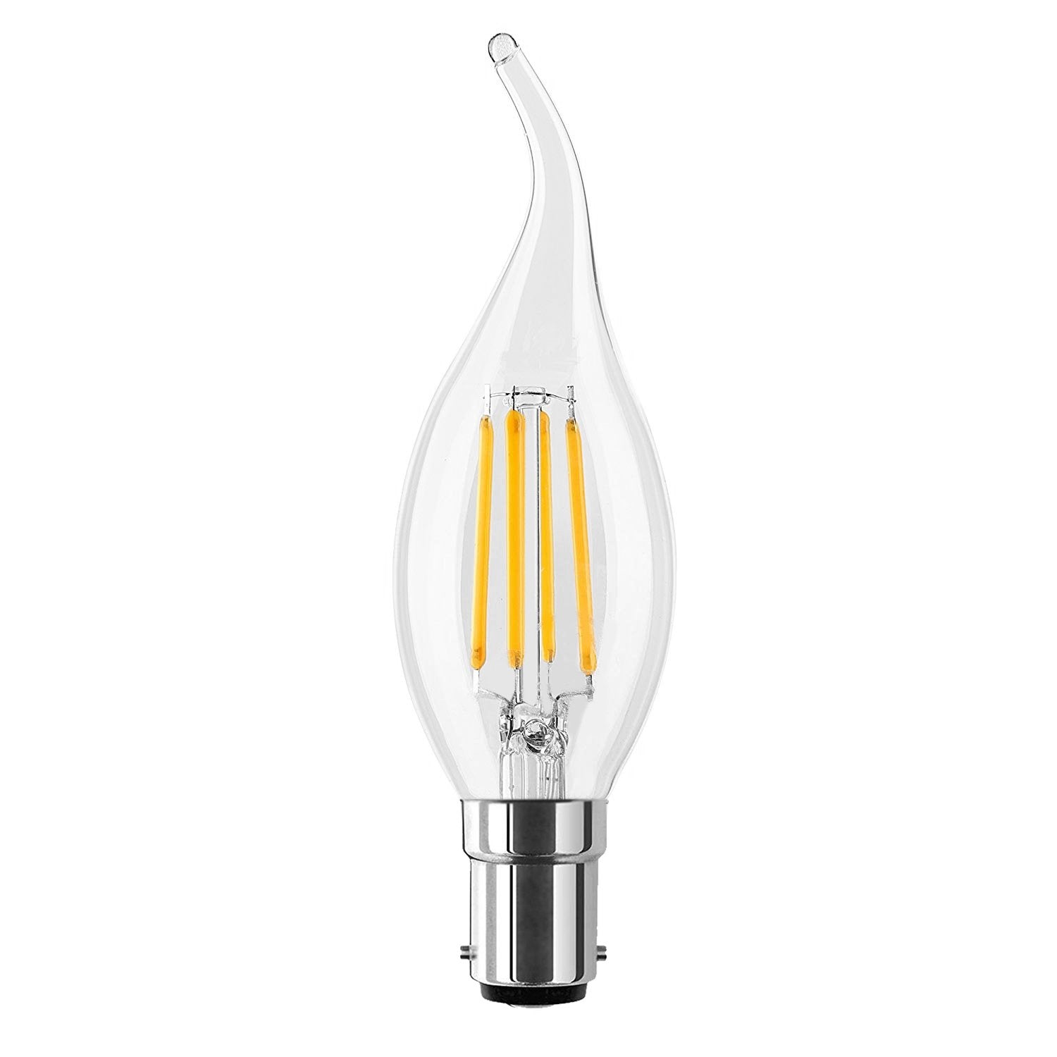 Flame tip candle bulbs top