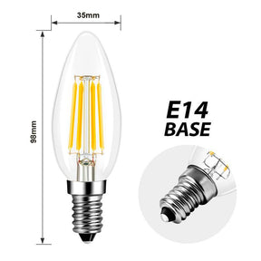 G.W.S LED Wholesale Filament LED Bulbs Vintage Style Dimmable E14 4W LED Filament Candle Light Bulb