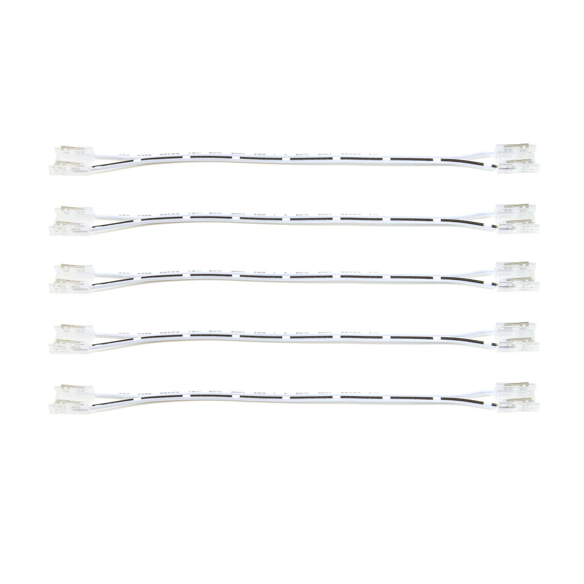G.W.S LED Wholesale Strip Connectors 2 End Wire Connector For Single Colour LED COB Strip Lights