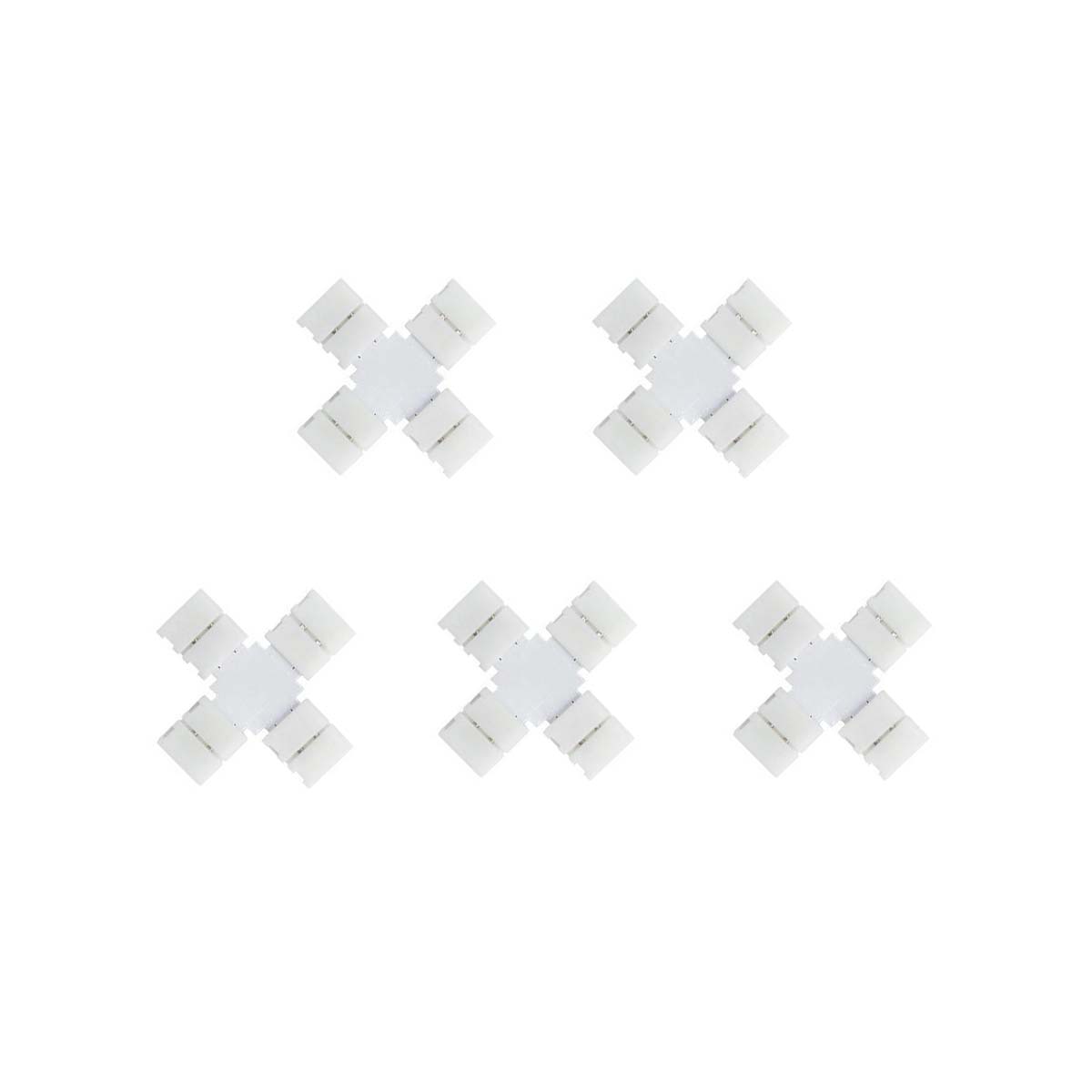 G.W.S LED Wholesale Strip Connectors 2 Pin X Shape Connector For LED Single Colour Strip Lights