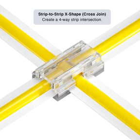 G.W.S LED Wholesale Strip Connectors 8-In-1 Beetle Clip Solderless Connector for COB/SMD Single Colour DC LED Strip Lights