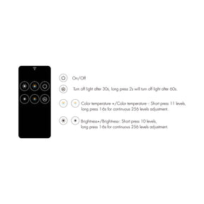 G.W.S. LED 1 Zone CCT Remote Control 2.4GHz RF RM2