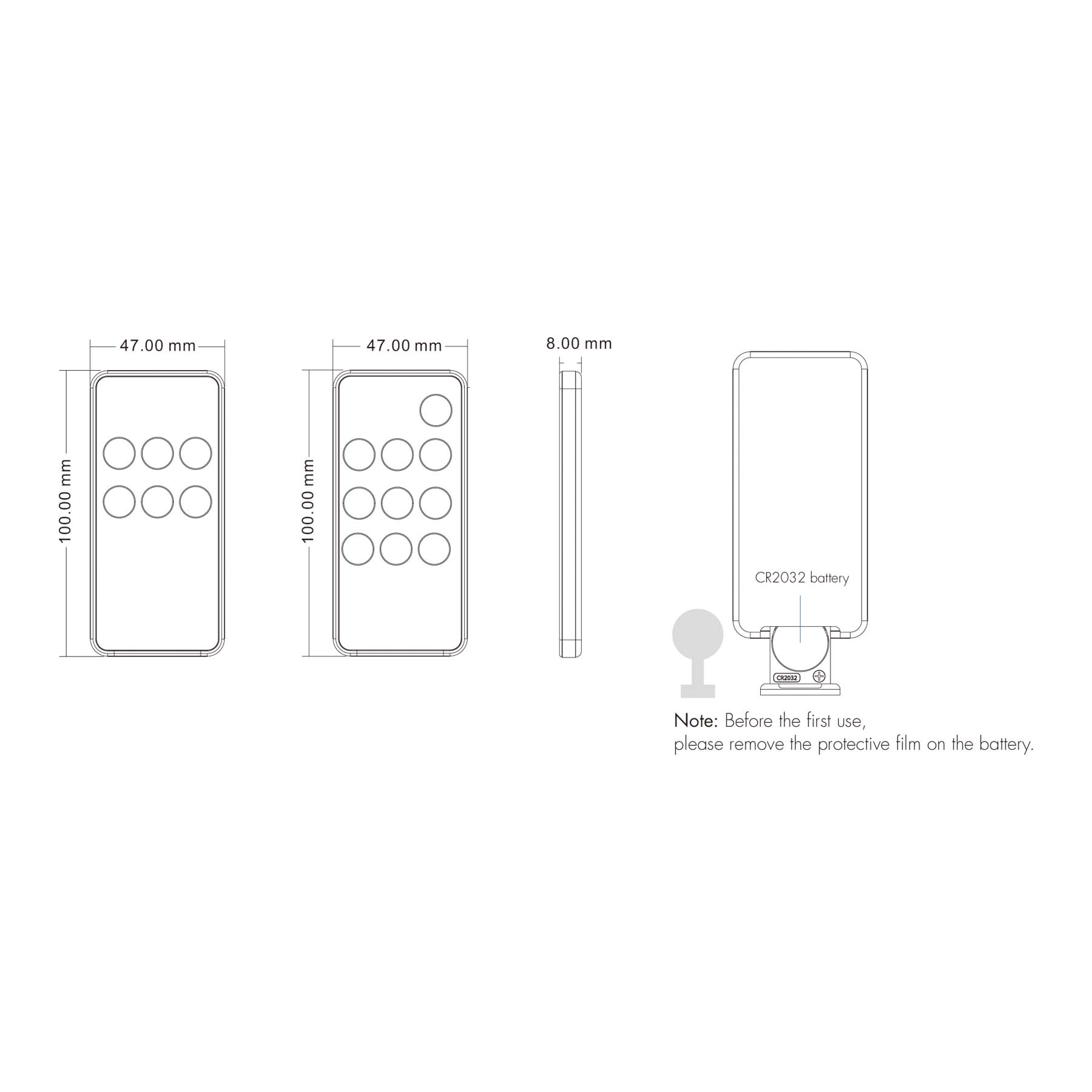 G.W.S. LED 1 Zone Dimming RF Remote Control RM1