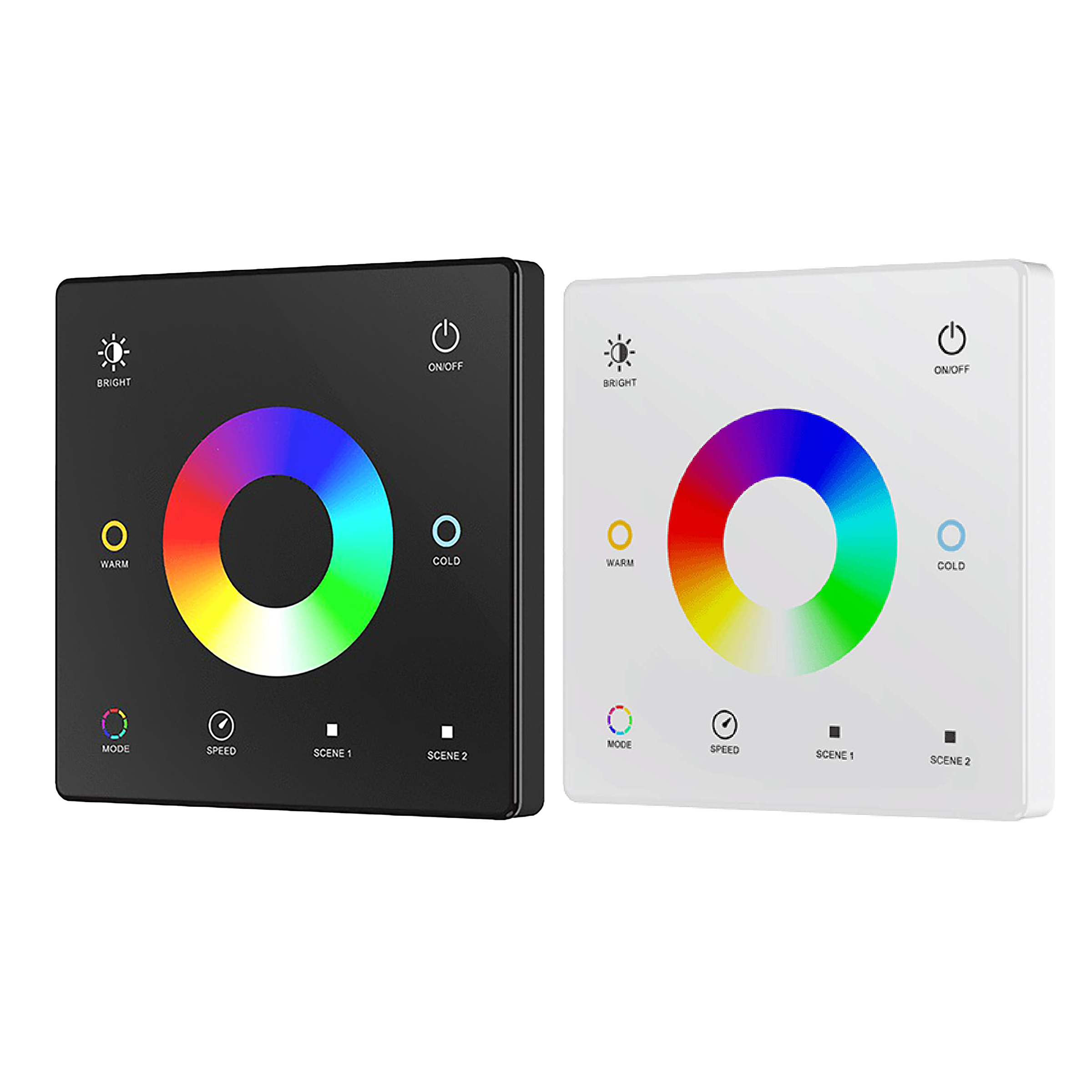 1 Zone RGB+CCT Touch Panel Remote Control 2.4GHz RF 1*CR2032 Battery T