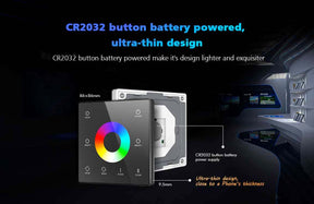 G.W.S. LED 1 Zone RGB+CCT Touch Panel Remote Control (CR2032 Battery) TW5