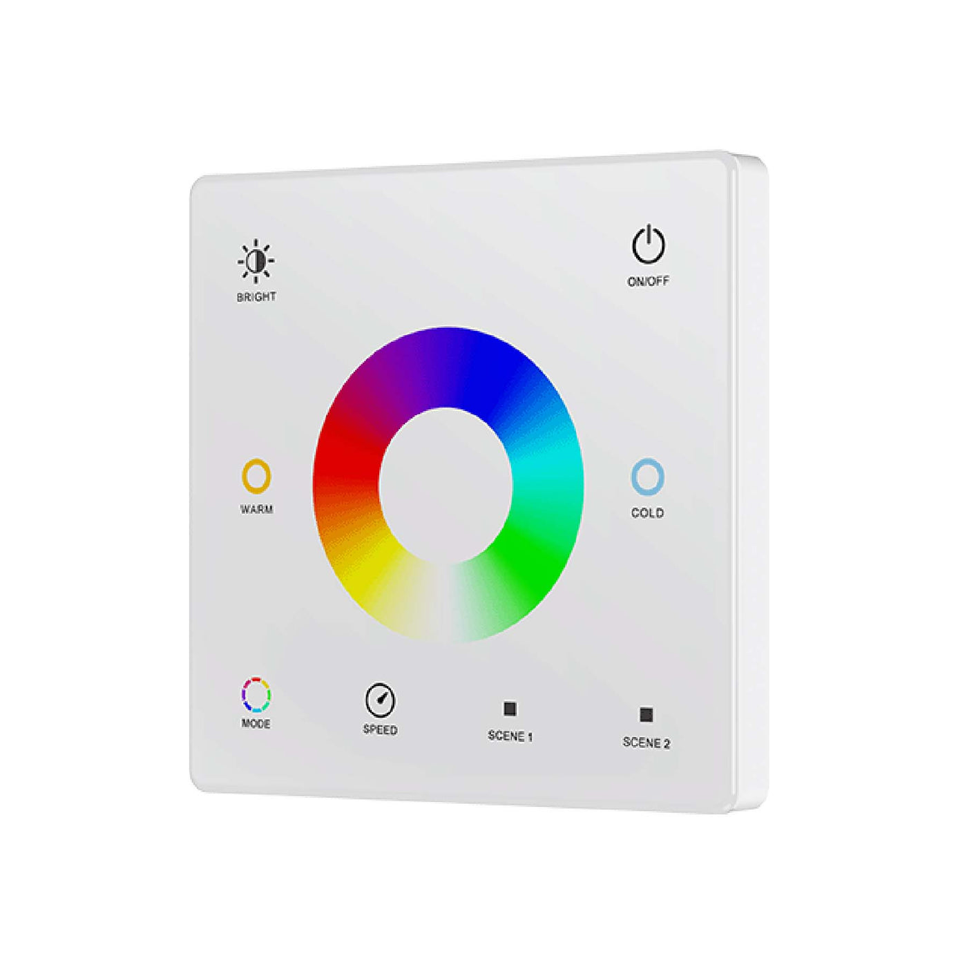 1 Zone RGB+CCT Touch Panel Remote Control 2.4GHz RF 1*CR2032 Battery T