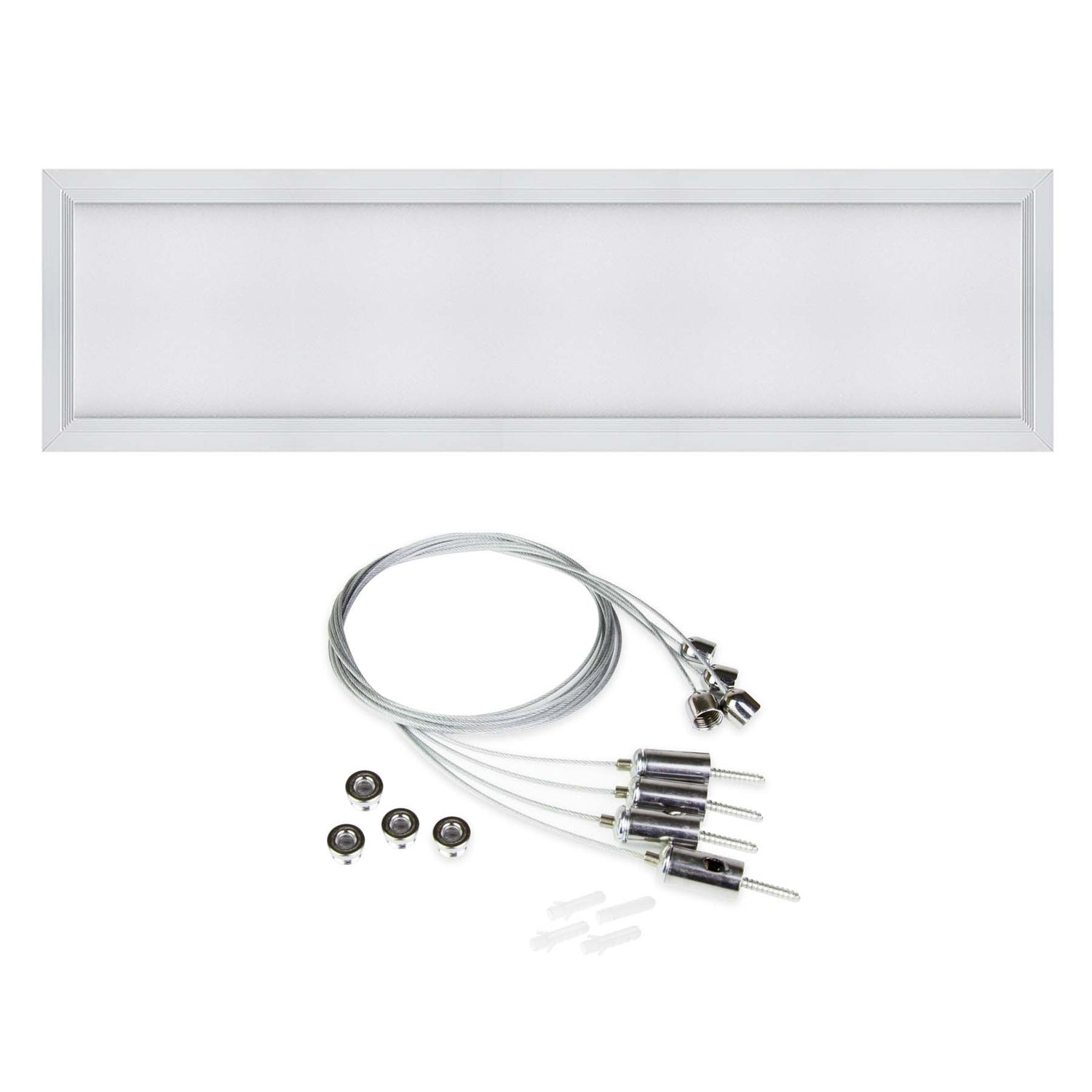 LED Backlit Panel Light Suspended 1195x295mm 42W White Frame