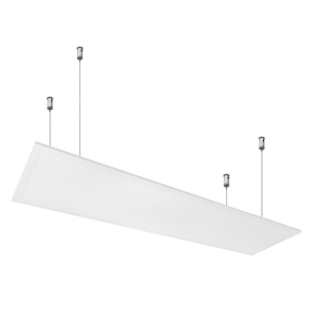 G.W.S. LED 1195x295mm LED Panel Lights Suspended (With Wire Kit) / Neutral White (4000K) / No 1195x295mm 42W White Frame LED Panel Light