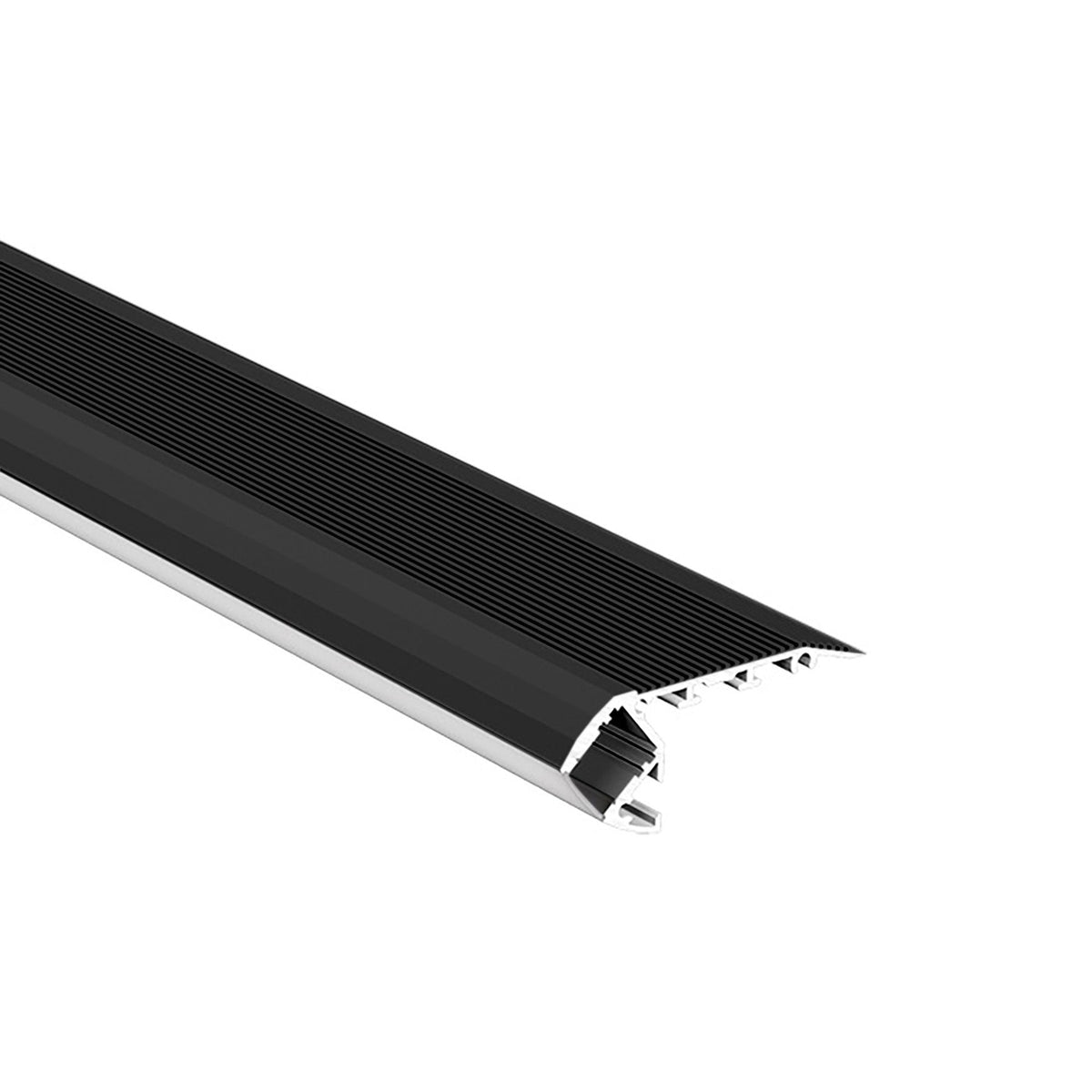 G.W.S. LED 1M / Black Stair Nosing LED Aluminium Profile 134 (POS)