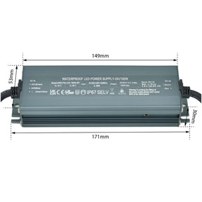 G.W.S. LED 24V / 100W LED Slim Driver 24V 100W IP67 Waterproof