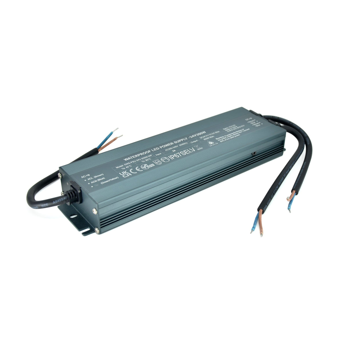 G.W.S. LED 24V / 300W LED Slim Driver 24V 300W IP67 Waterproof