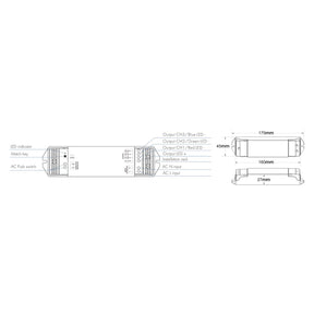 G.W.S. LED 3CH*1A 110-240V AC CCT/RGB/RGBW LED Strip Controller S3