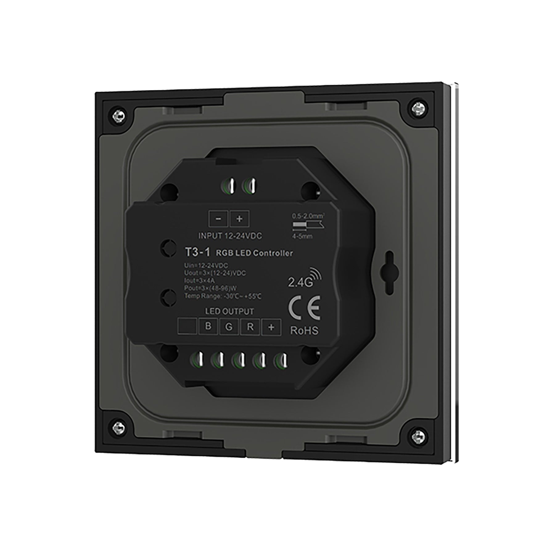 LED 12 24V DC RGB Controller Touch Panel 3CH 4A 2.4GHz RF T3 1