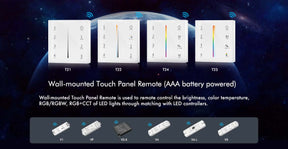 G.W.S. LED 4 Zones CCT Touch Panel Remote Control (2*AAA battery) T22