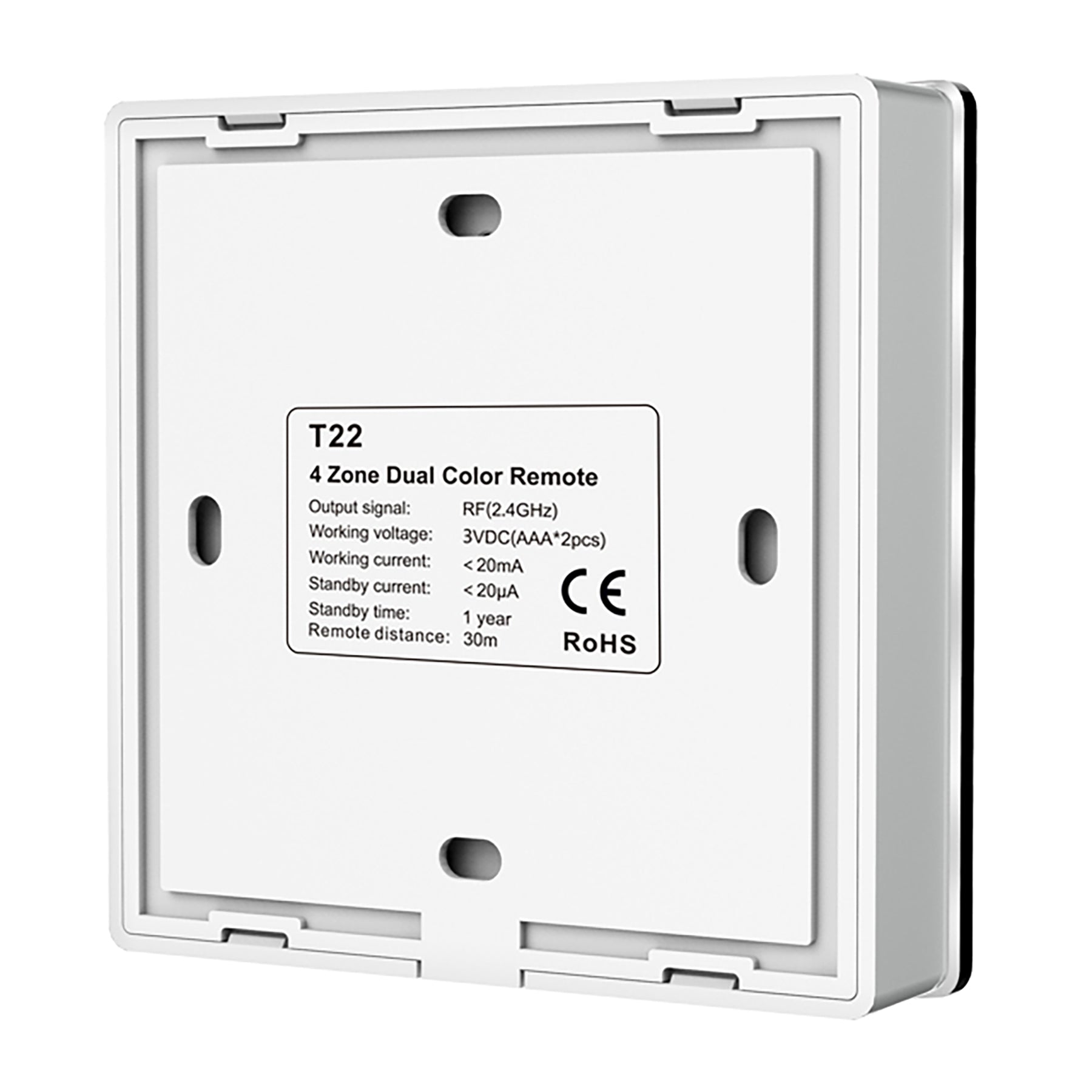 G.W.S. LED 4 Zones Colour Temperature Remote Control (2*AAA battery) T22