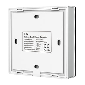 G.W.S. LED 4 Zones Colour Temperature Remote Control (2*AAA battery) T22