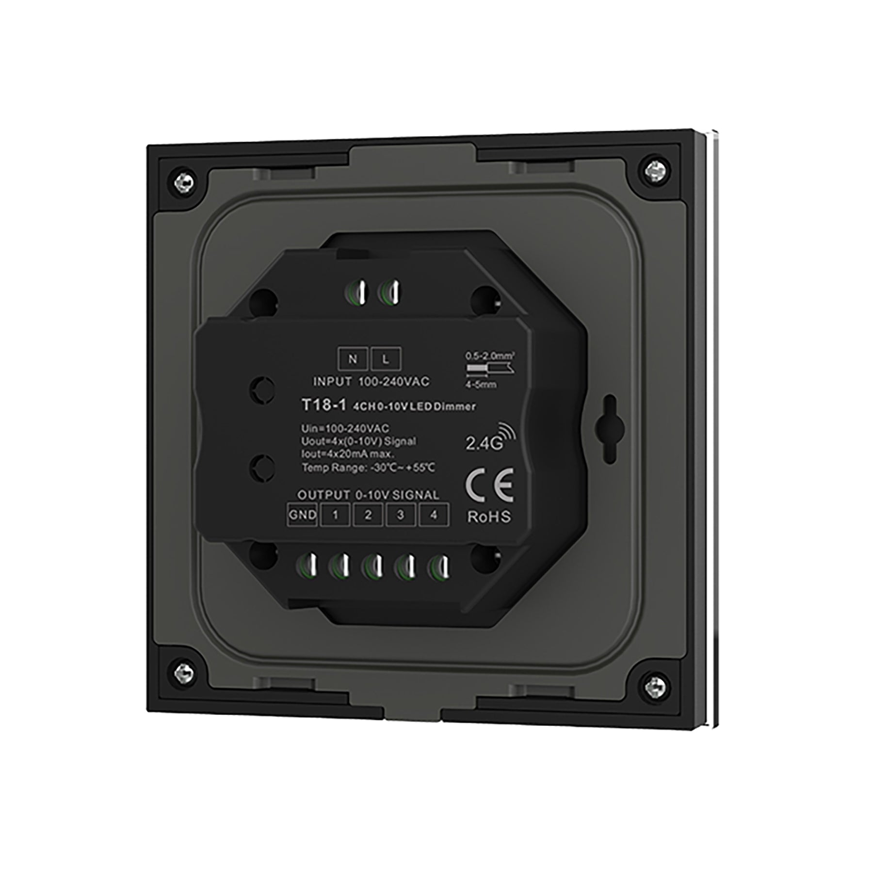 G.W.S. LED 4 Zones Touch Panel 0-10V Dimmer T18-1