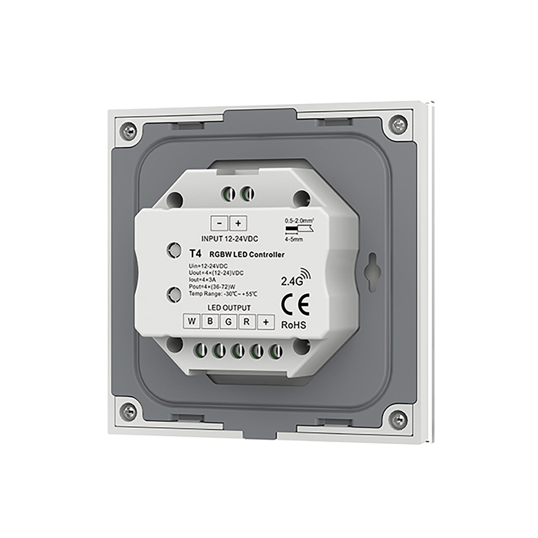 G.W.S. LED 4CH*3A 12-24VDC CV RGBW Touch Panel Controller T4-1