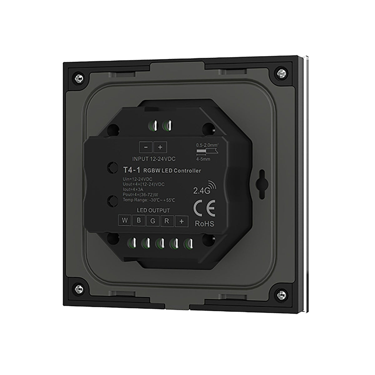 LED 12-24V DC RGBW Controller Touch Panel 4CH*3A 2.4GHz RF T4-1