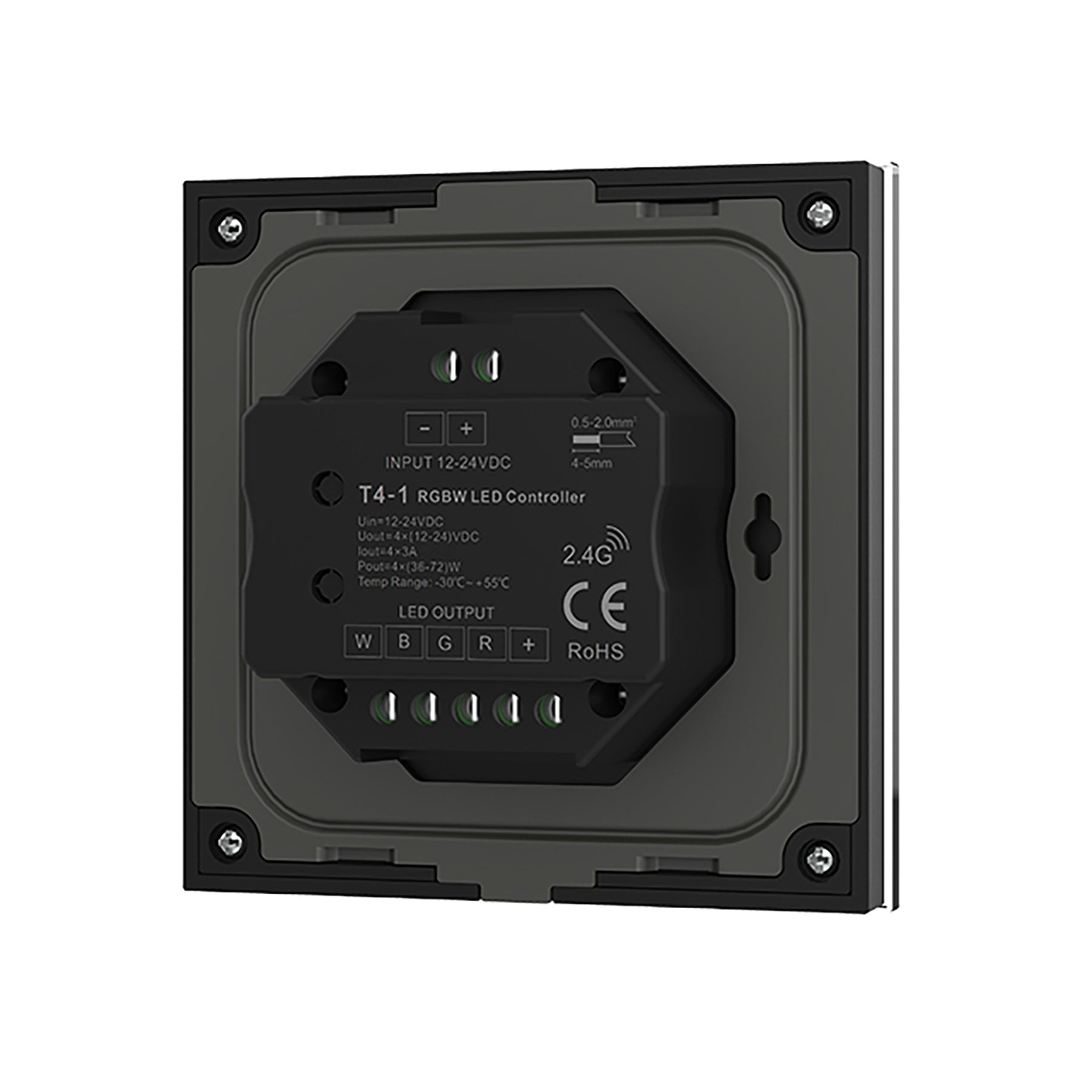 G.W.S. LED 4CH*3A 12-24VDC CV RGBW Touch Panel Controller T4-1