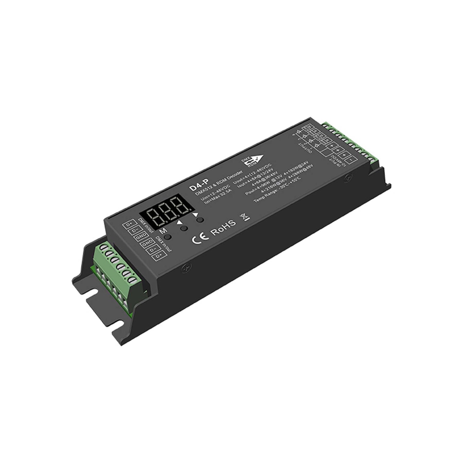 LED 12-48V DC DMX Decoder 4CH*8A D4-P