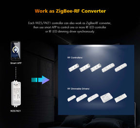 G.W.S. LED 5CH*3A 12-24V ZigBee & RF 5 in1 CV Controller WZ5 (Tuya App)