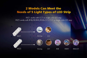 G.W.S. LED 5CH*3A 12-24V ZigBee & RF 5 in1 CV Controller WZ5 (Tuya App)
