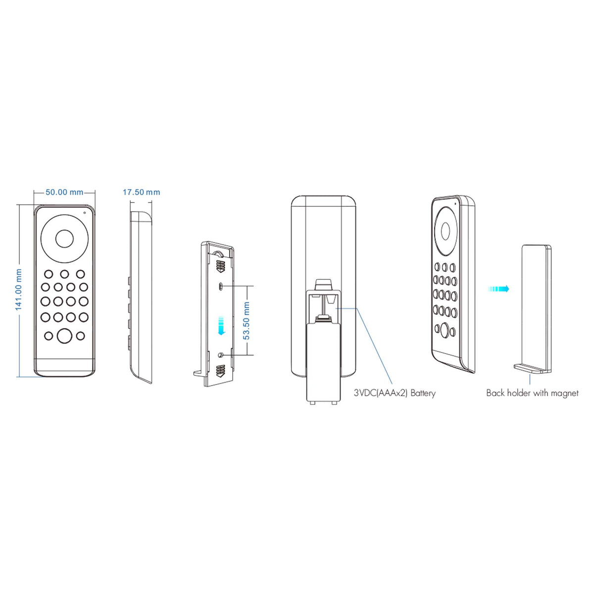 Universal 8 Zone Dimming/CCT/RGB/RGBW/RGB+CCT Remote Control 2.4GHz RF