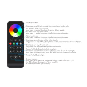G.W.S. LED 8 Zones RGB/RGBW RF Remote Control RS8