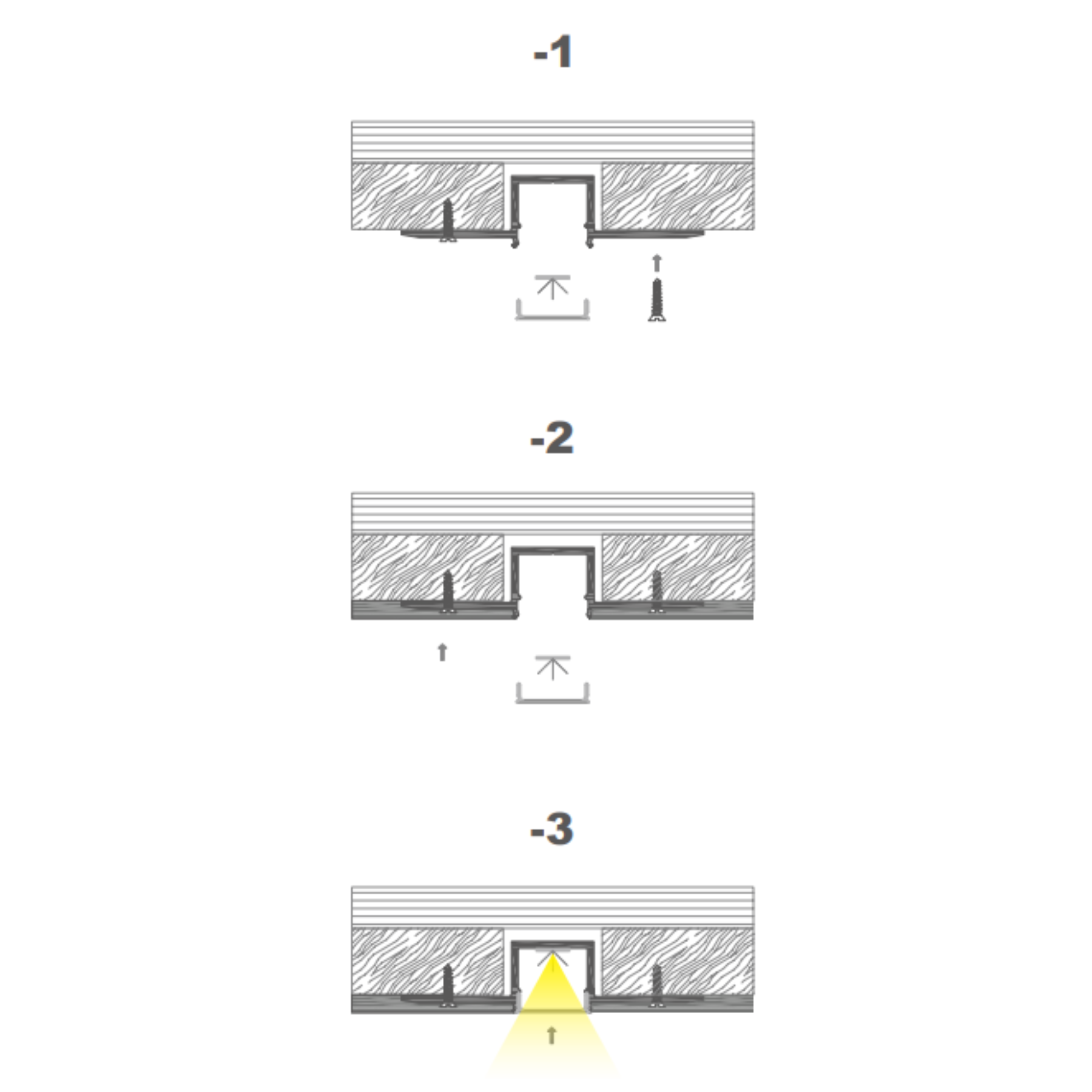 G.W.S. LED Bendable Plaster-In Trimless Recessed LED Aluminium Profile 55x12.9mm (329-C5513)