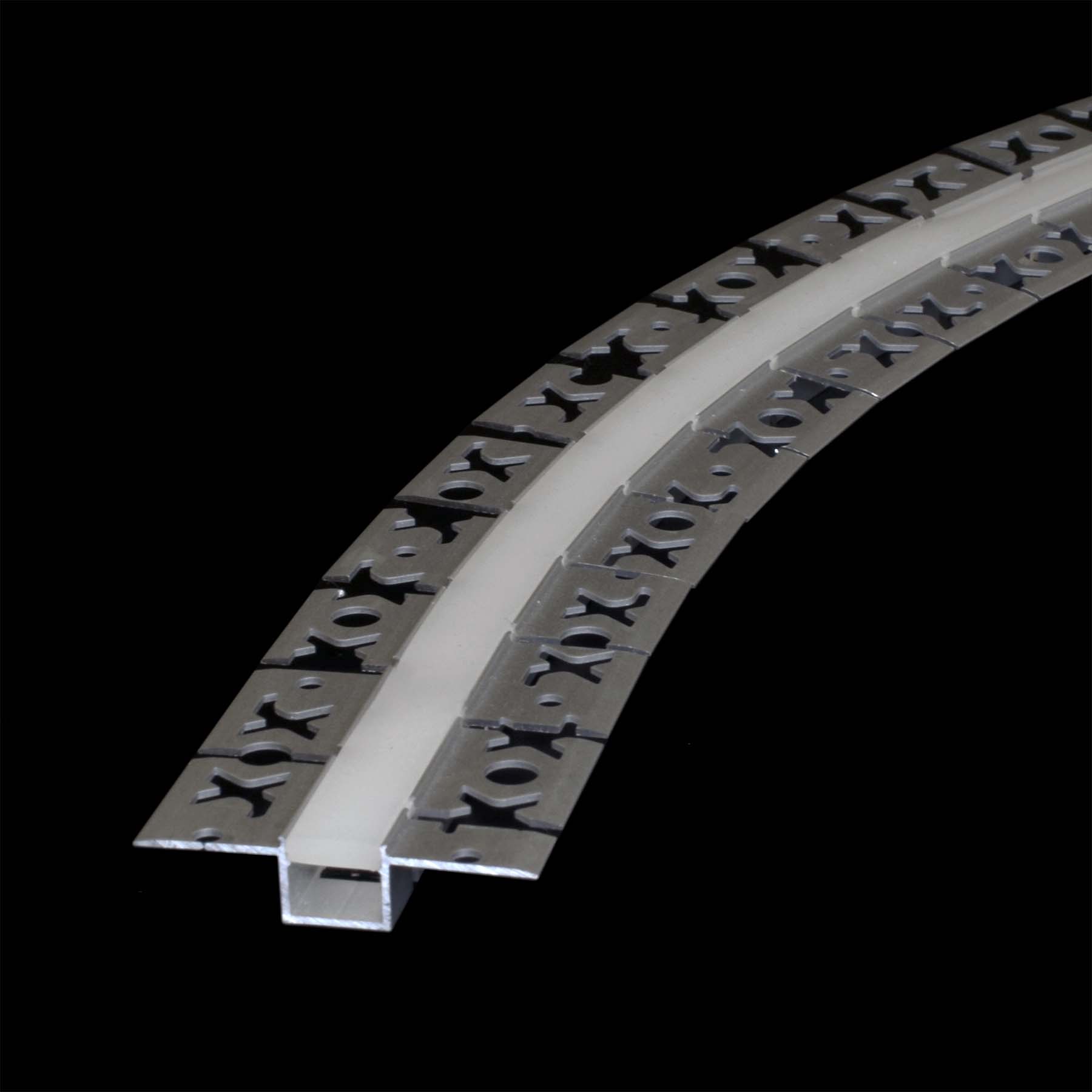 G.W.S. LED Bendable Plaster-In Trimless Recessed LED Aluminium Profile 55x12.9mm (329-C5513)